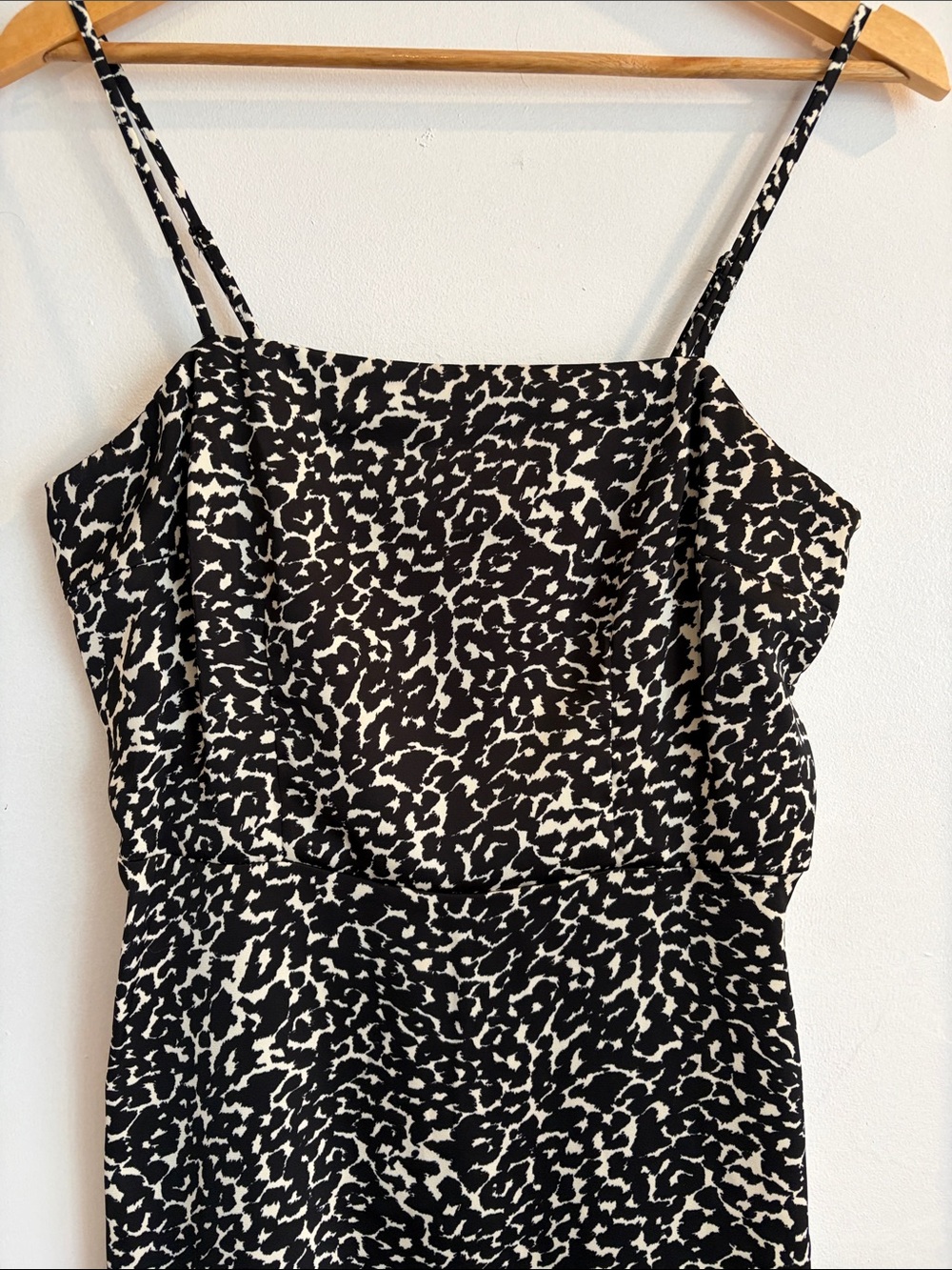 A New Day black and white maxi dress adjustable straps side slit size small - Picture 2 of 8
